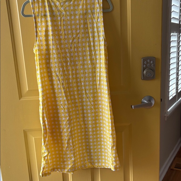 Cabana life UPF 50 Sleeveless Yellow gingham Shift Dress NWT - Picture 7 of 9